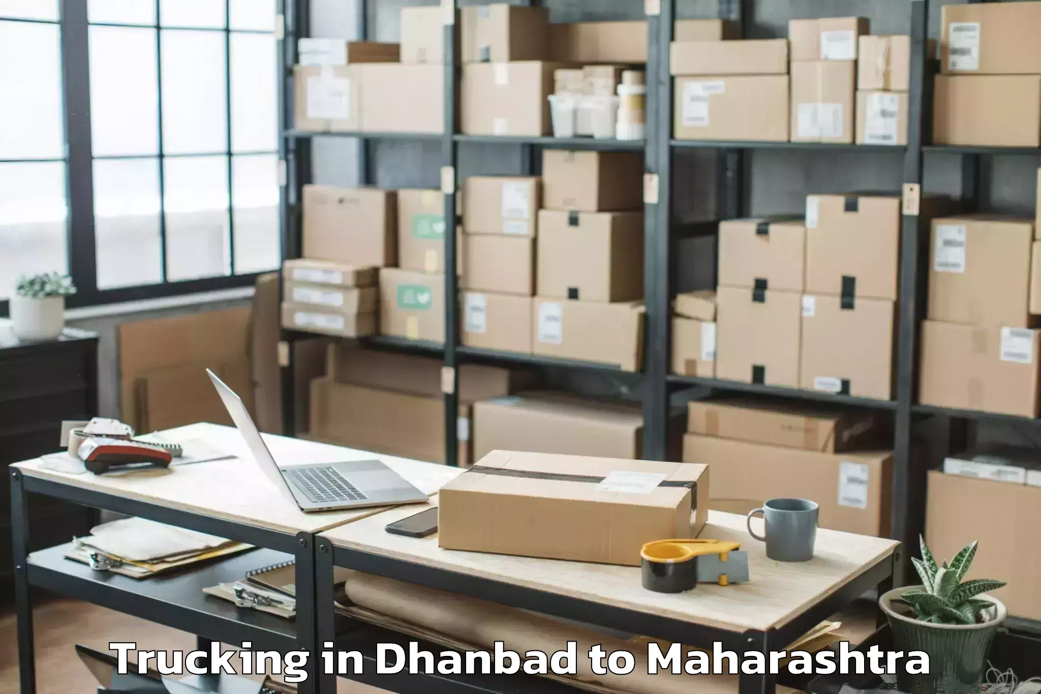 Easy Dhanbad to Warud Trucking Booking